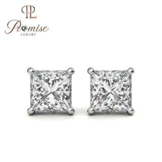 Princess Cut Lab-Grown Diamond Stud Earrings in White Gold – Sharp, Modern Brilliance for Effortless Sophistication