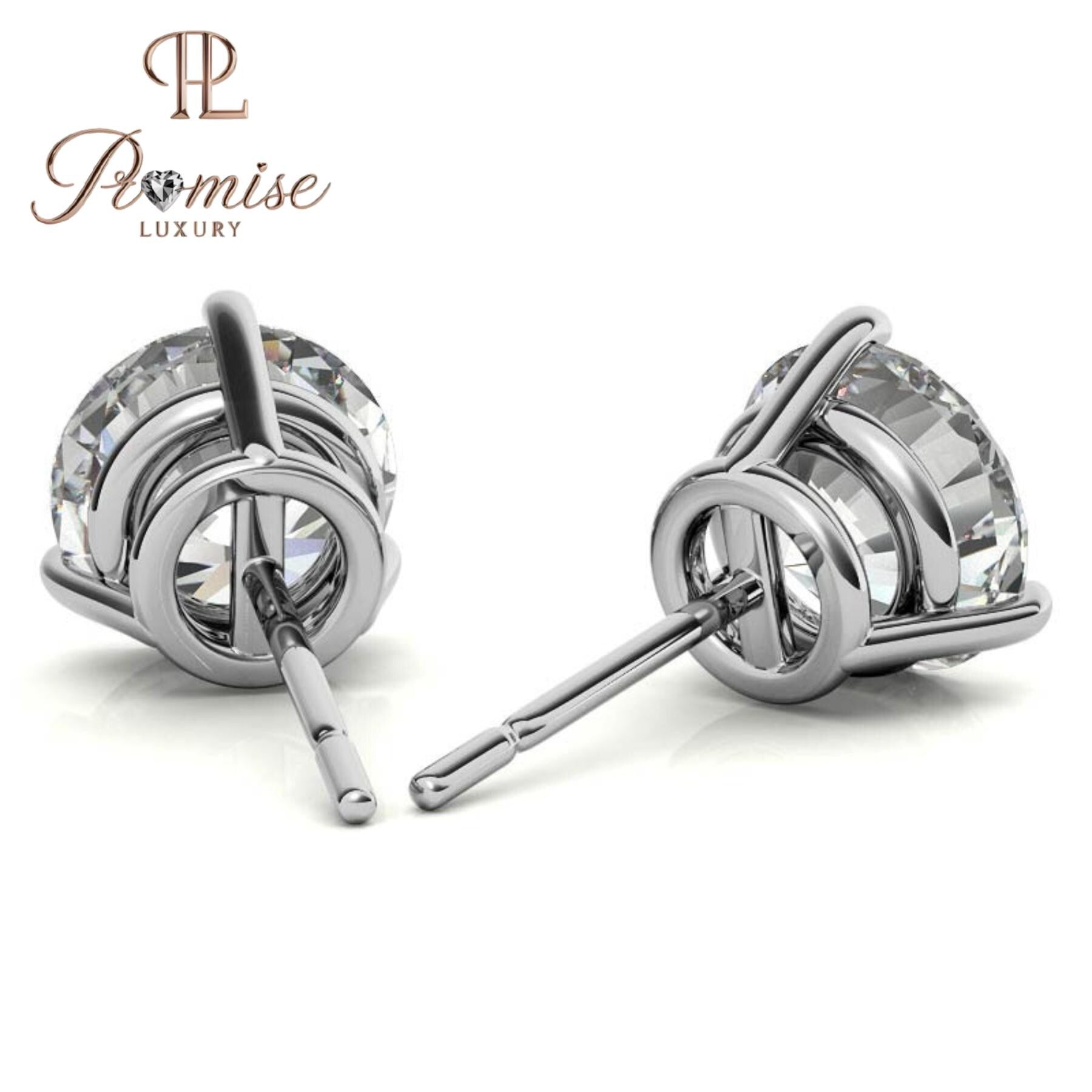 Rose Gold 6-Prong Lab-Grown Diamond Stud Earrings – 1 ctw of Brilliant Sparkle for Everyday Elegance