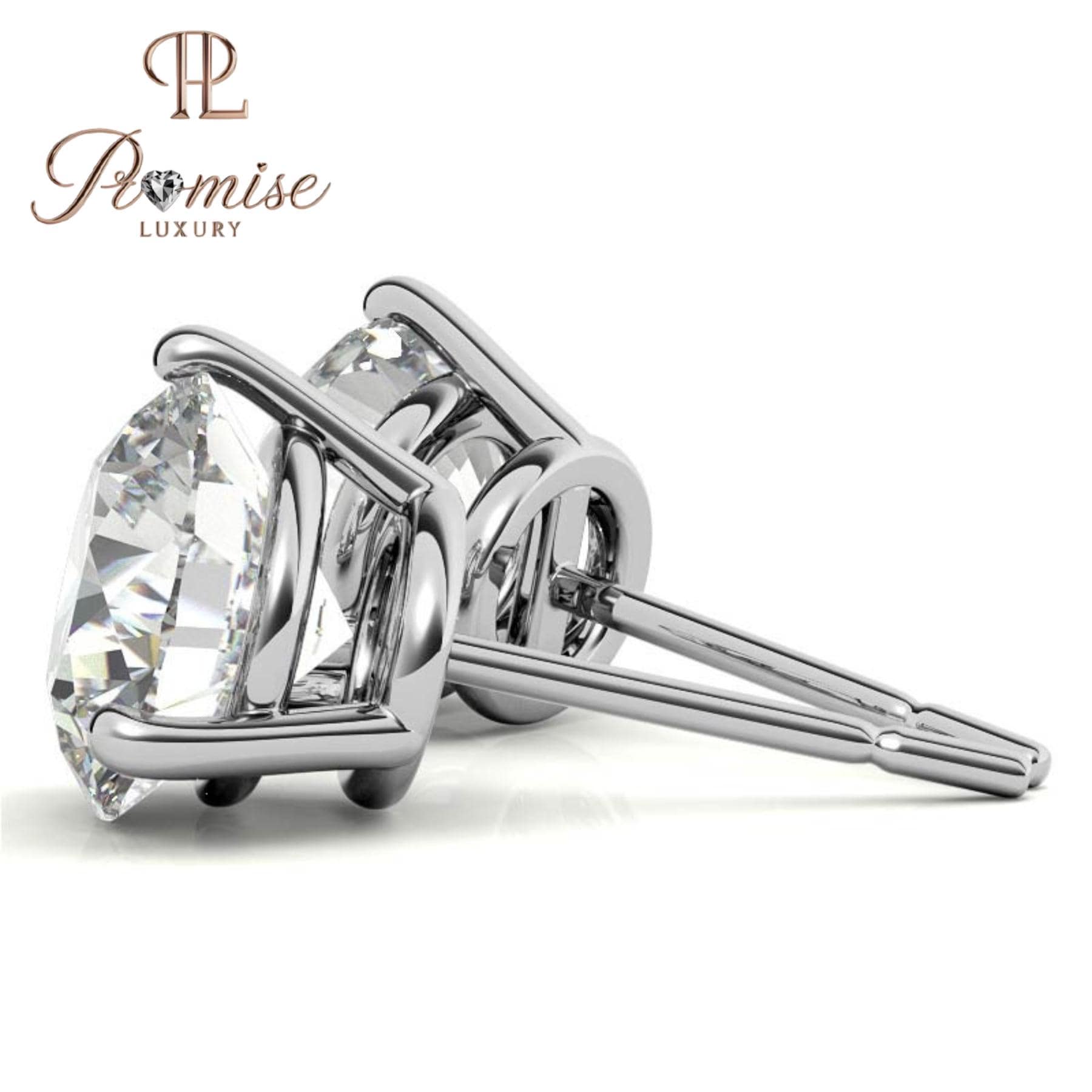 Rose Gold 6-Prong Lab-Grown Diamond Stud Earrings – 1 ctw of Brilliant Sparkle for Everyday Elegance