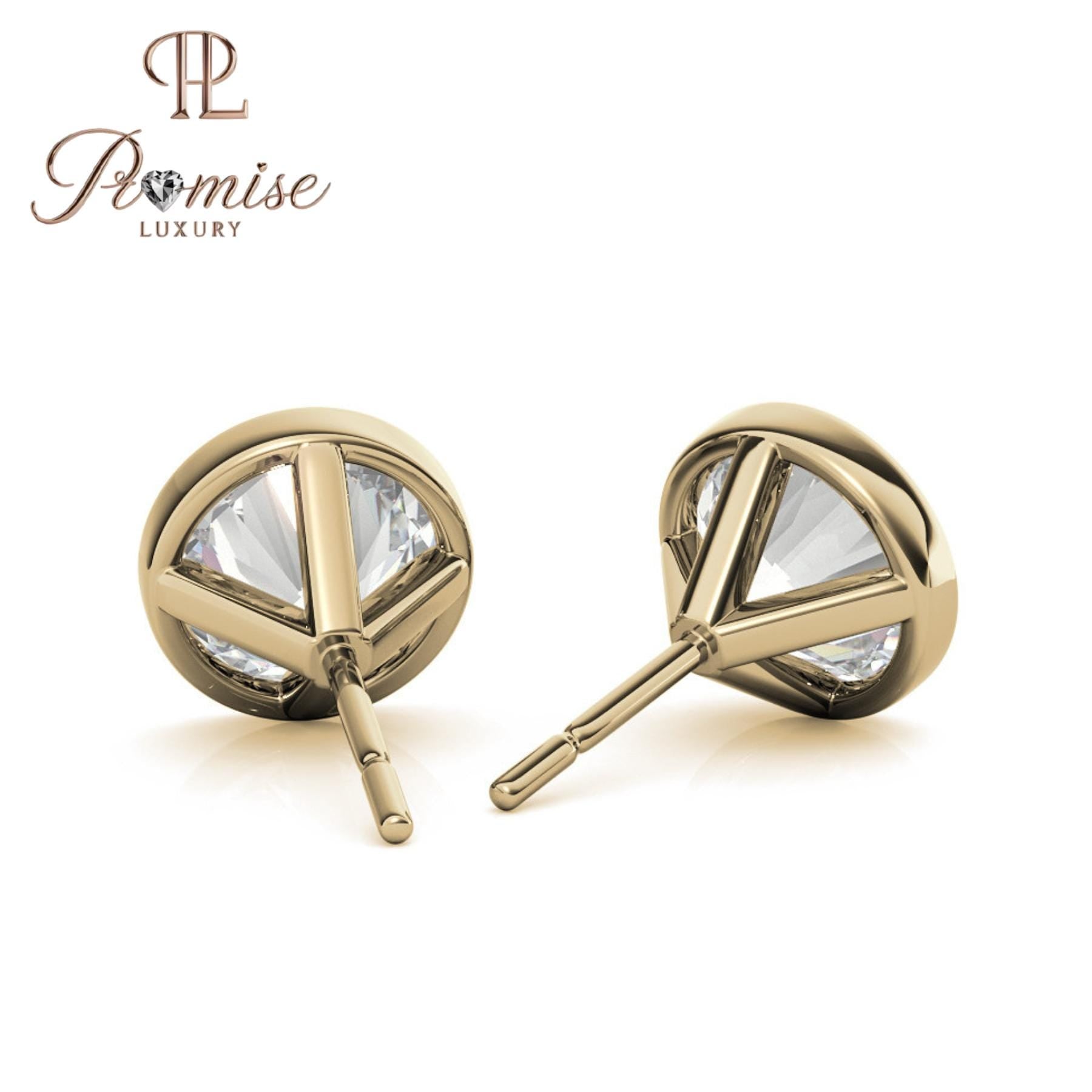 Elegant Round Diamond Stud Earrings in White Gold, 1.0ct Total Weight, Perfect for Engagement or Everyday Wear, Luxury Promise Jewelry