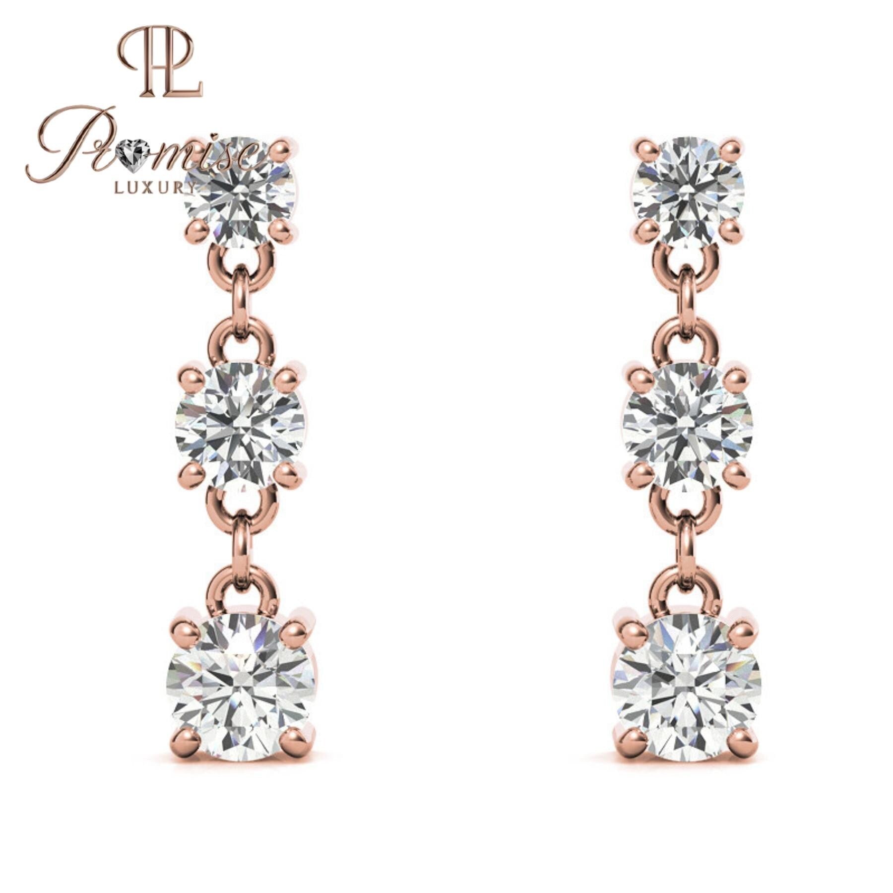 2.0 C.Round Halo Diamond Stud Earrings 14K White Gold | Brilliant Cut Pave Halo | Classic Bridal Gift, Everyday Luxury | 0.50–2.00 CTW Pair
