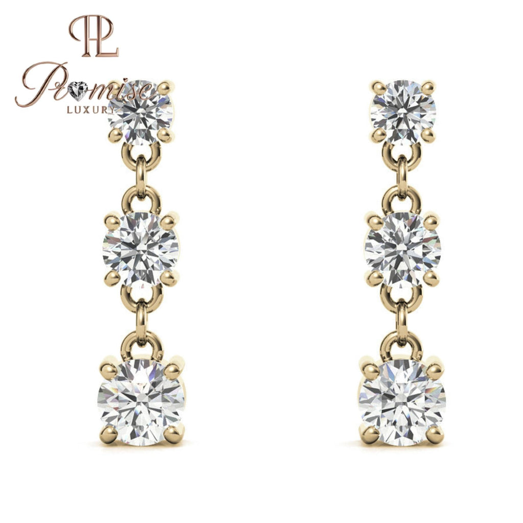 2.0 C.Round Halo Diamond Stud Earrings 14K White Gold | Brilliant Cut Pave Halo | Classic Bridal Gift, Everyday Luxury | 0.50–2.00 CTW Pair