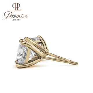 Princess Cut Lab-Grown Diamond Stud Earrings in White Gold – Sharp, Modern Brilliance for Effortless Sophistication