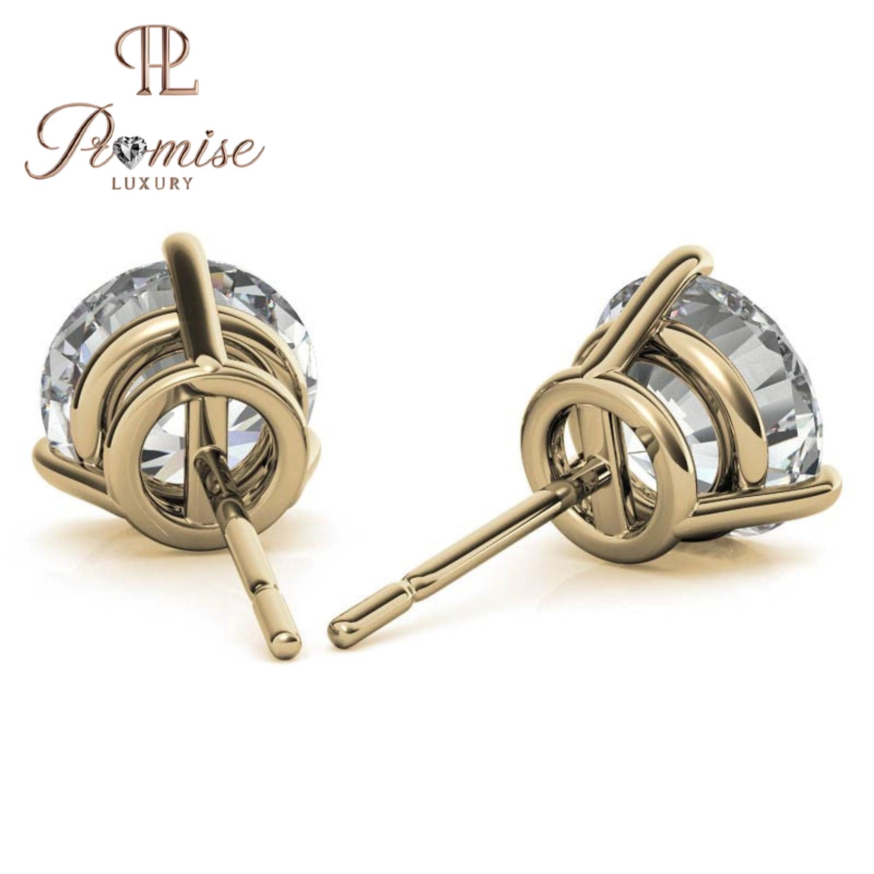 Rose Gold 6-Prong Lab-Grown Diamond Stud Earrings – 1 ctw of Brilliant Sparkle for Everyday Elegance